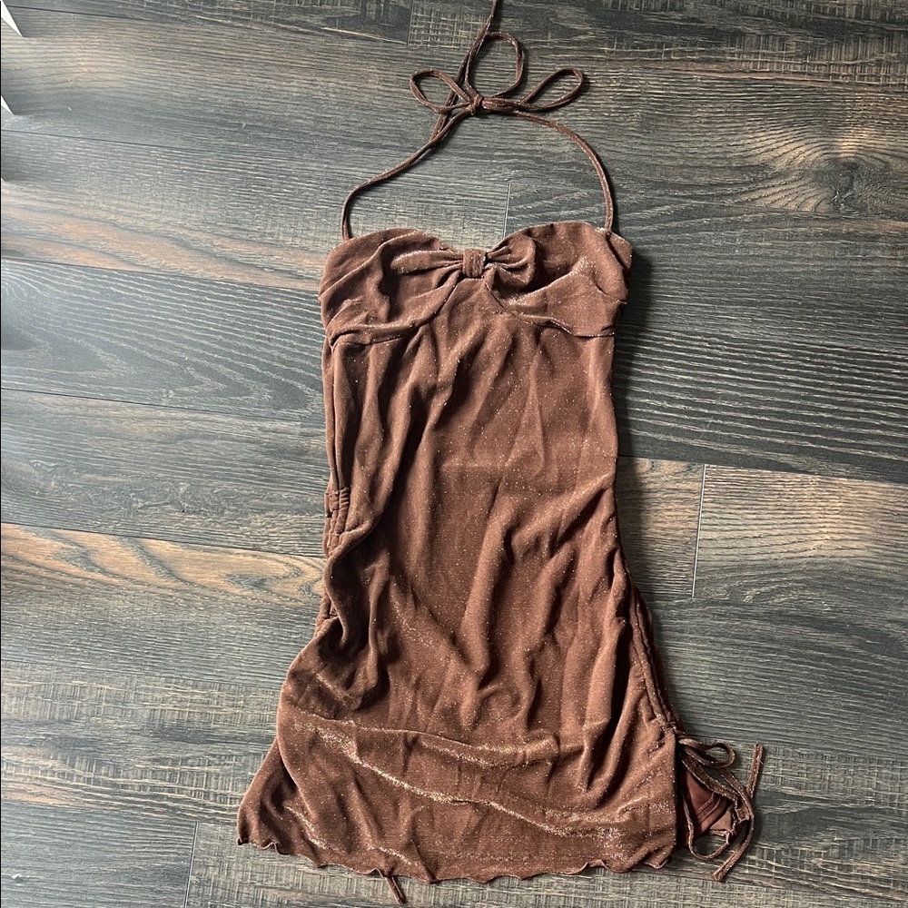 SHEIN Petite S Brown Dress